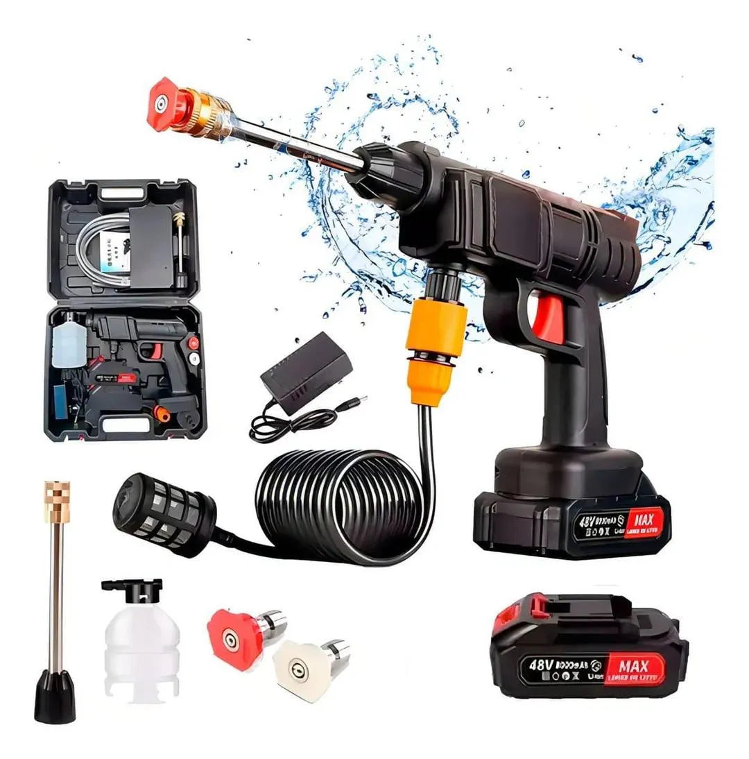 Automatic Cordless Wireless Car Wash Spray Gun High Pressure 48v